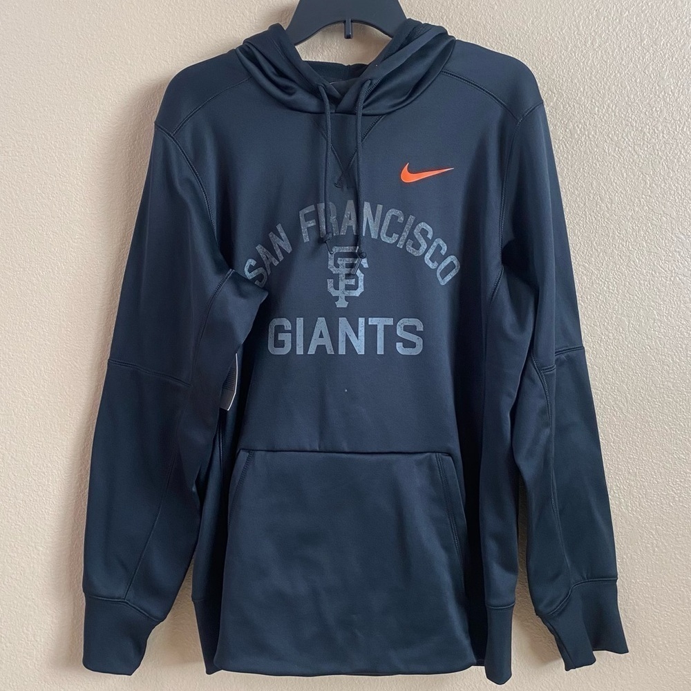 Nike MLB Mens New‎ Size S Black San Francisco SF Giants Therma Sweatshirt Hoodie